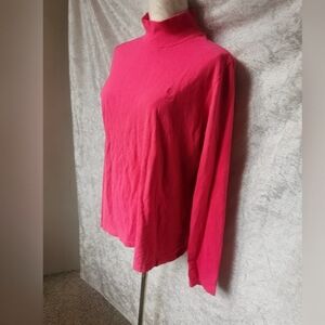 Original island sport pink turtle neck soft cotton Sweater Shirt